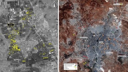 Aerial View - Map of Aleppo / Syria (Forensic Architecture)