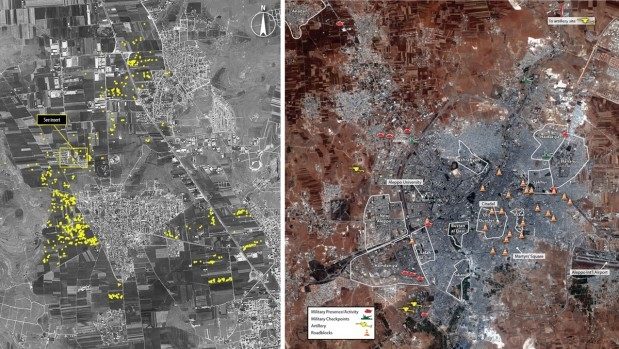 Aerial View - Map of Aleppo / Syria (Forensic Architecture)