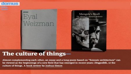 Domus Cover - Cover of Domus, Review by Joshua Simon