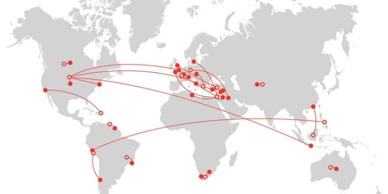 Vera List Center Map - Map of nominees for the 2016-2018 Vera List Center for Art and Politics Prize