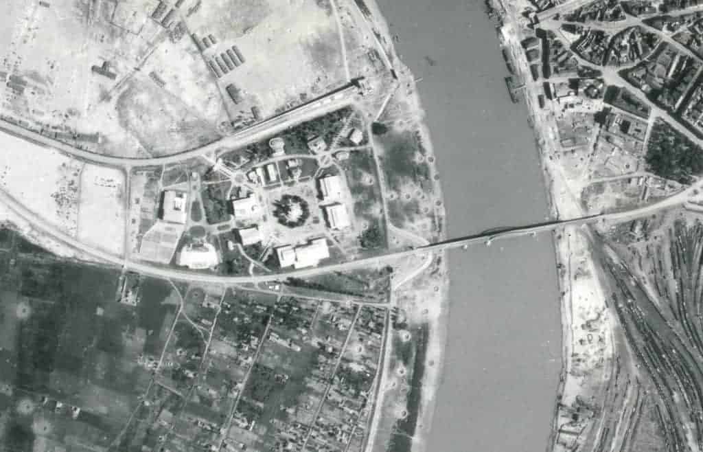Semlin, 1944 - An aerial photograph of Semlin concentration camp, 1944 (Courtesy of Jovan Byford)