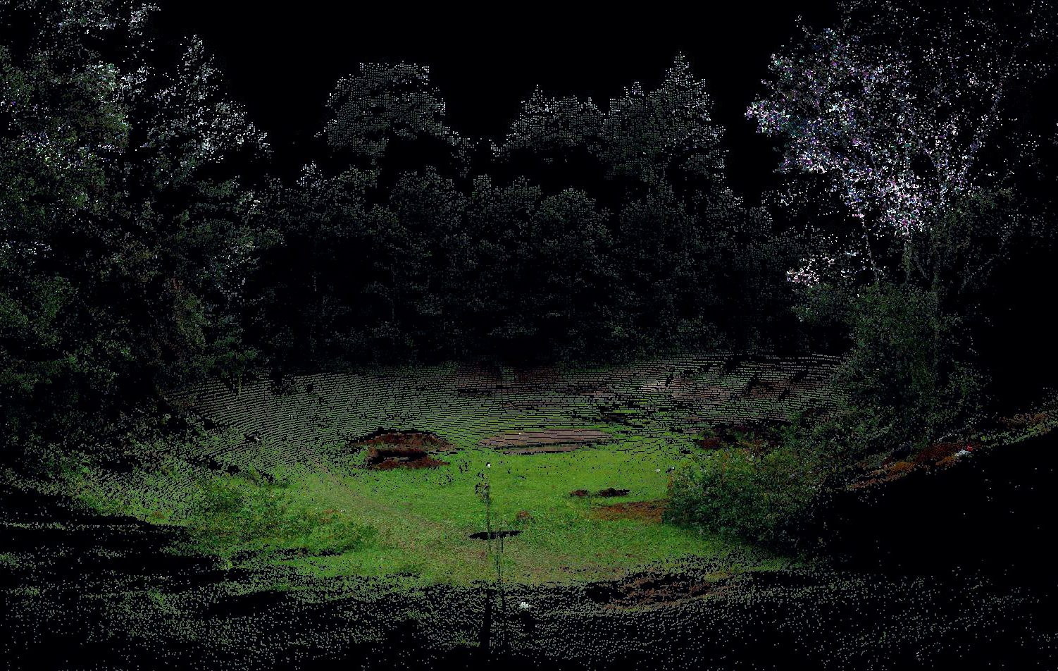 Exhumation – 1 - An exhumation site of a mass grave at San Juan Cotzal carried out by the Guatemalan Forensic Anthropology Foundation. (Liam Young, Scanlab, Forensic Architecture, 2014)