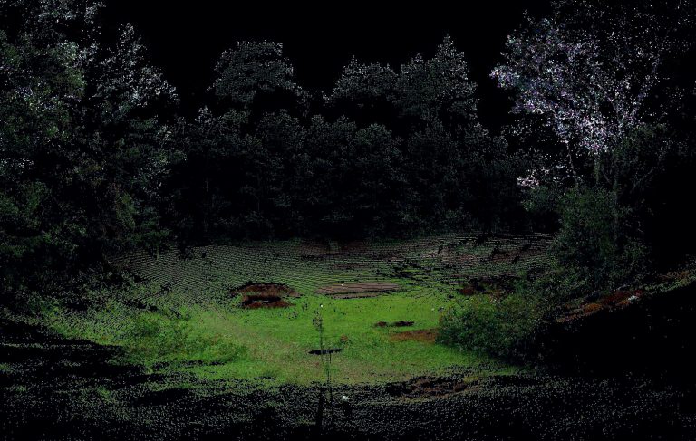 Exhumation – 1 - An exhumation site of a mass grave at San Juan Cotzal carried out by the Guatemalan Forensic Anthropology Foundation. (Liam Young/Scanlab/Forensic Architecture)