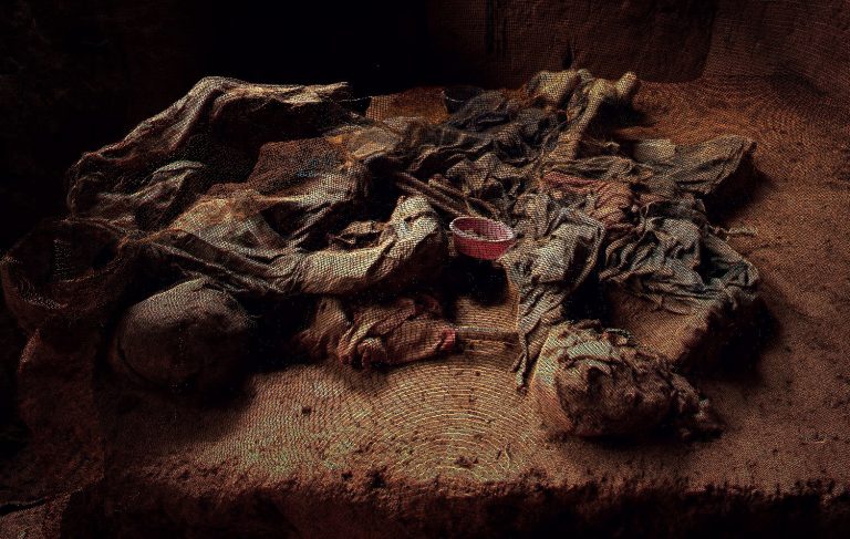 Exhumation – 2 - An exhumation site of a mass grave at San Juan Cotzal carried out by the Guatemalan Forensic Anthropology Foundation. (Liam Young/Scanlab/Forensic Architecture)