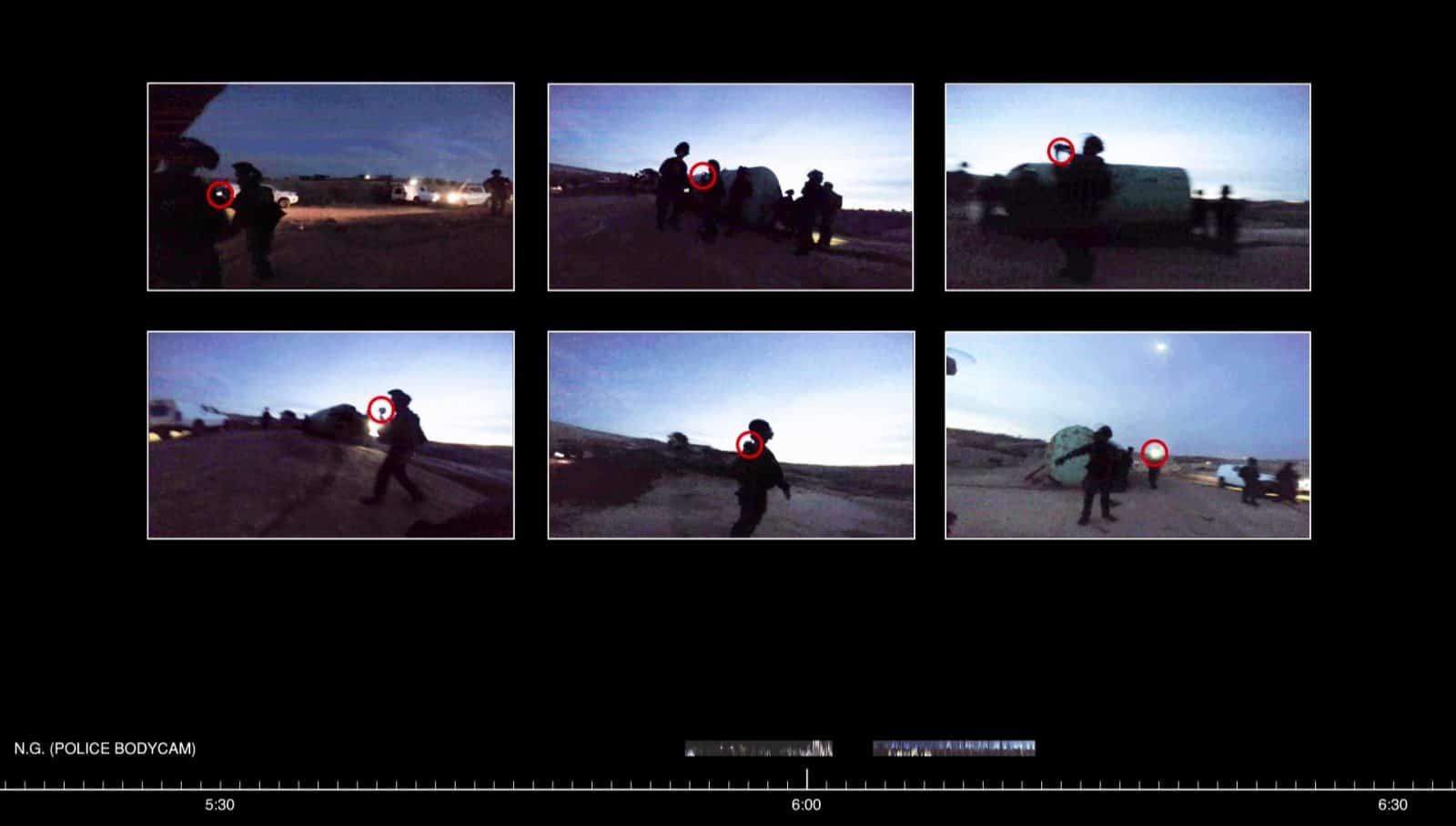 Cameras - Forensic Architecture identified multiple cameras, carried by police, in the footage provided to
the Public Committee Against Torture in Israel (PCATI). The footage from those cameras was
not shared with PCATI’s lawyers. (Forensic Architecture)