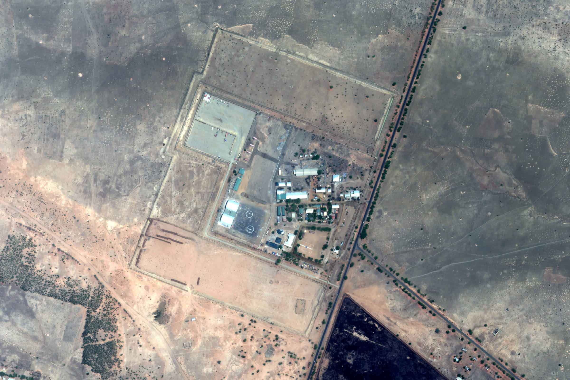 Satellite image – 1 - A satellite image of the Salak military base, from 2017. (Forensic Architecture)