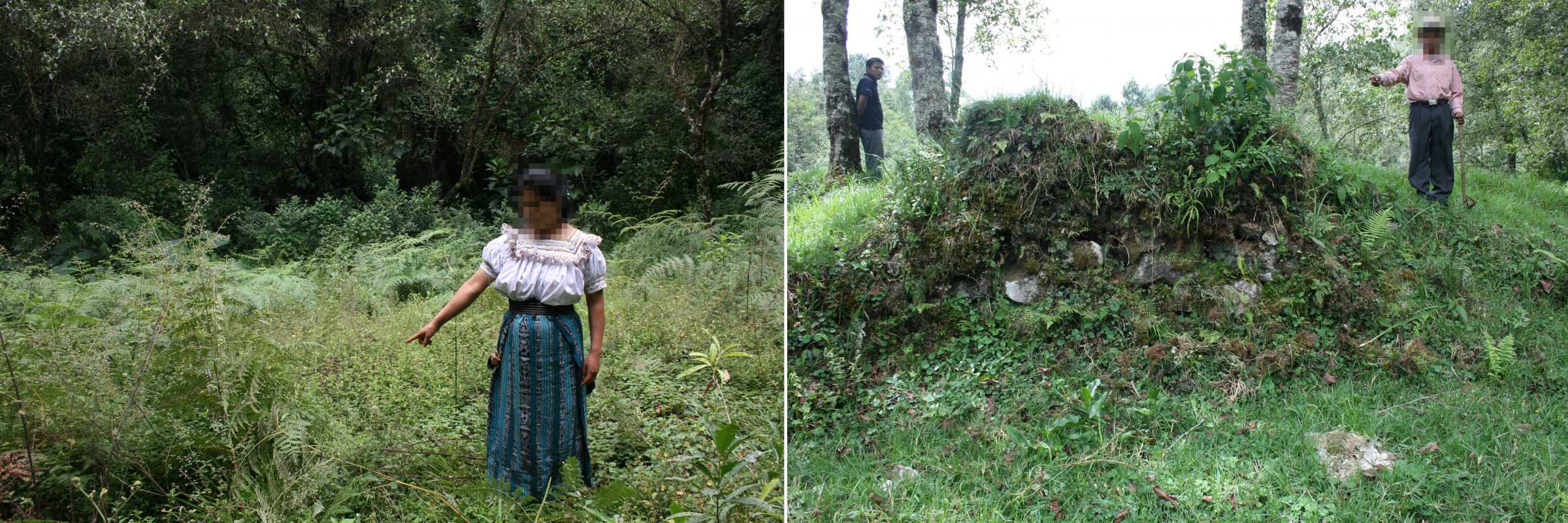 6_compressed - Homesteads in Xolcuay (left) and Pexla (right), identified during field work. (Forensic Architecture)