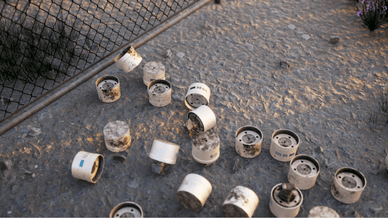 Canisters 3 - Canisters rendered in Unreal using Substance textures. (Forensic Architecture)