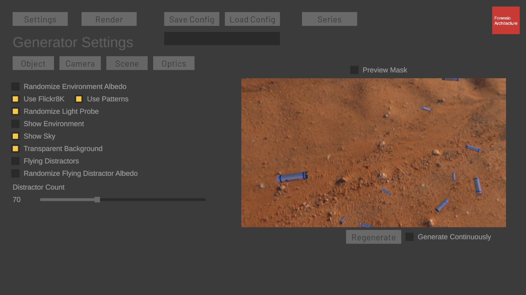 Unity Application – Canisters - A rendering of the 37-40mm canisters in our Unity engine.