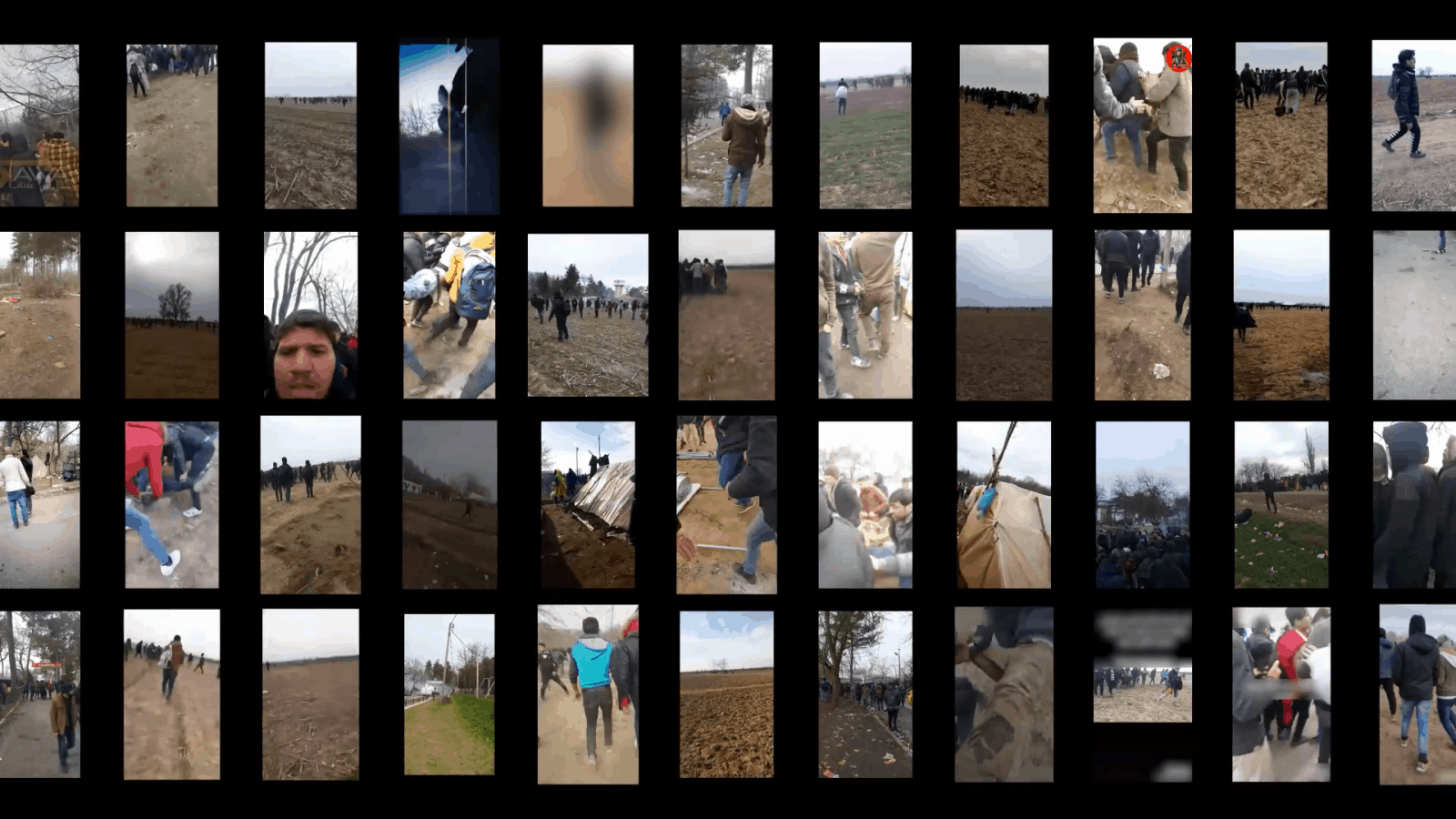 1_Video tiles - Videos from 4 March collected through OSINT analysis