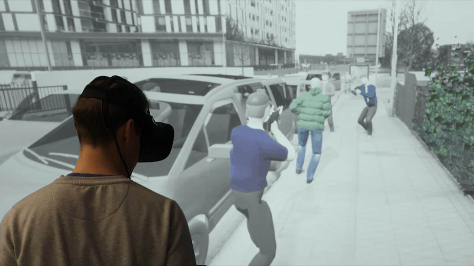Virtual Reality - A VR environment gave us the opportunity to go inside the scene of the shooting, more closely approximating the perceptual experience of each of the officers involved. (Forensic Architecture)