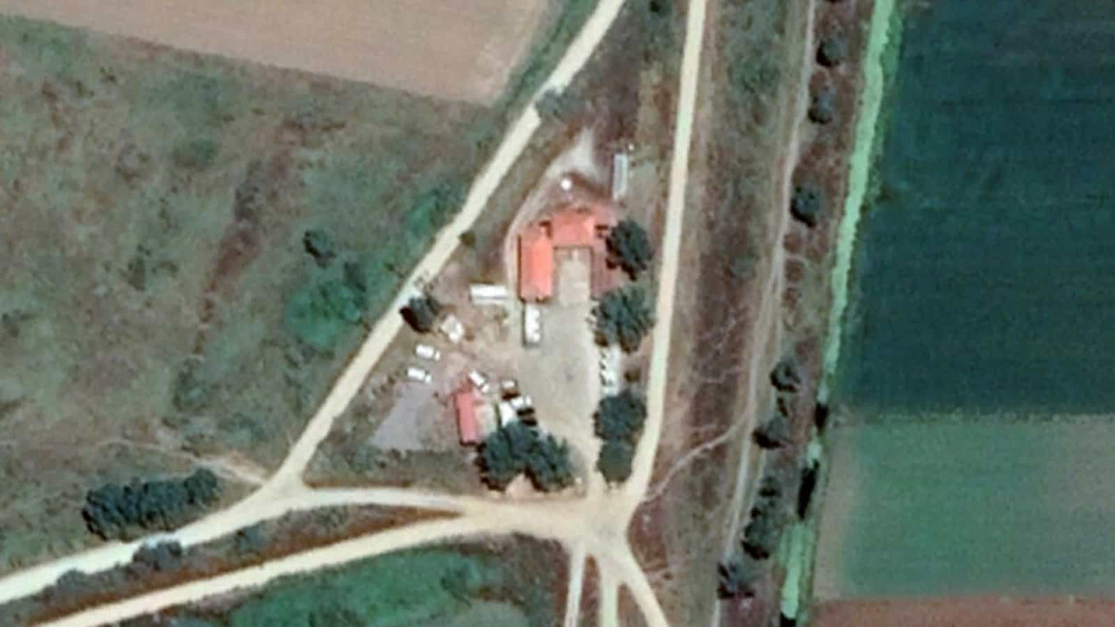 Poros border guard station, satellite view. - Poros border guard station, satellite view.  (Forensic Architecture)