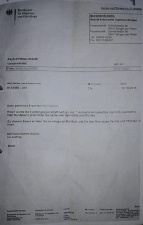 Fady’s Asylum Certificate - Fady's Asylum Certificate, Germany, 2015