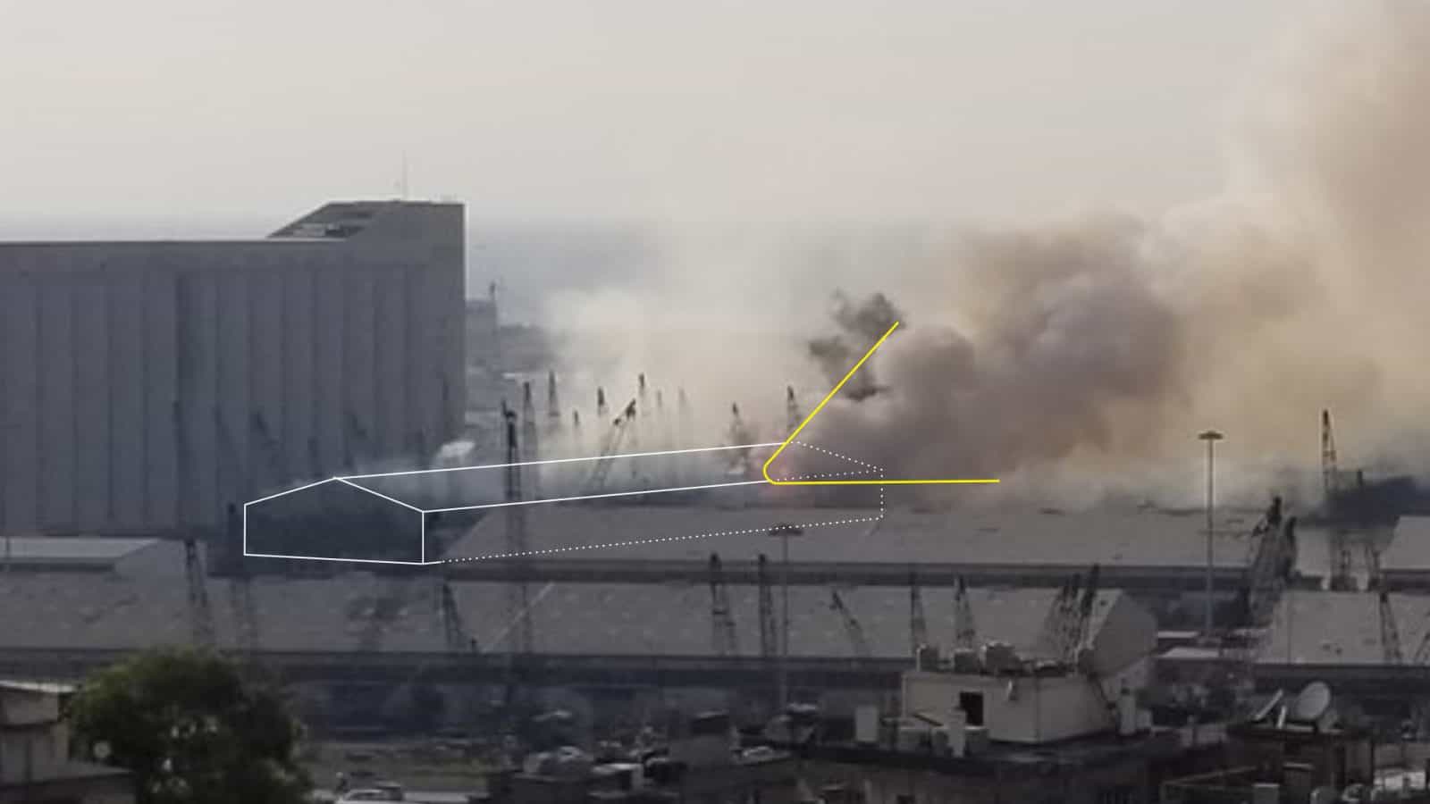Exterior – 1 - The source of the first smoke plume on the north east of the warehouse. (Forensic Architecture)