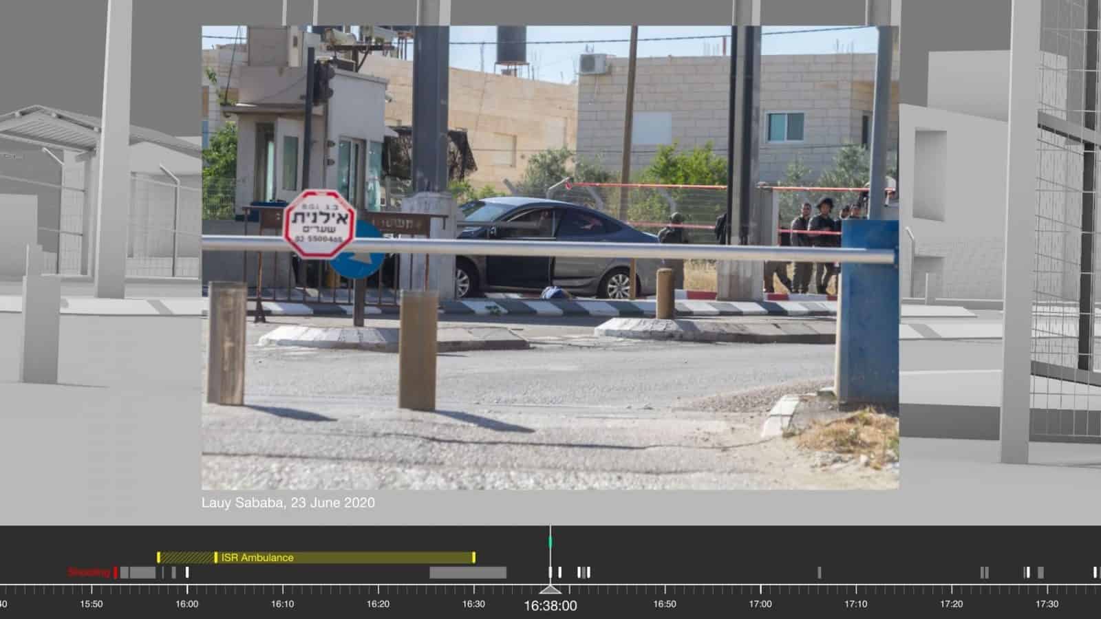 Position of Ahmad’s body at 4:38 pm - Position of Ahmad's body at 4:38 pm. Source: Luay Sababa.