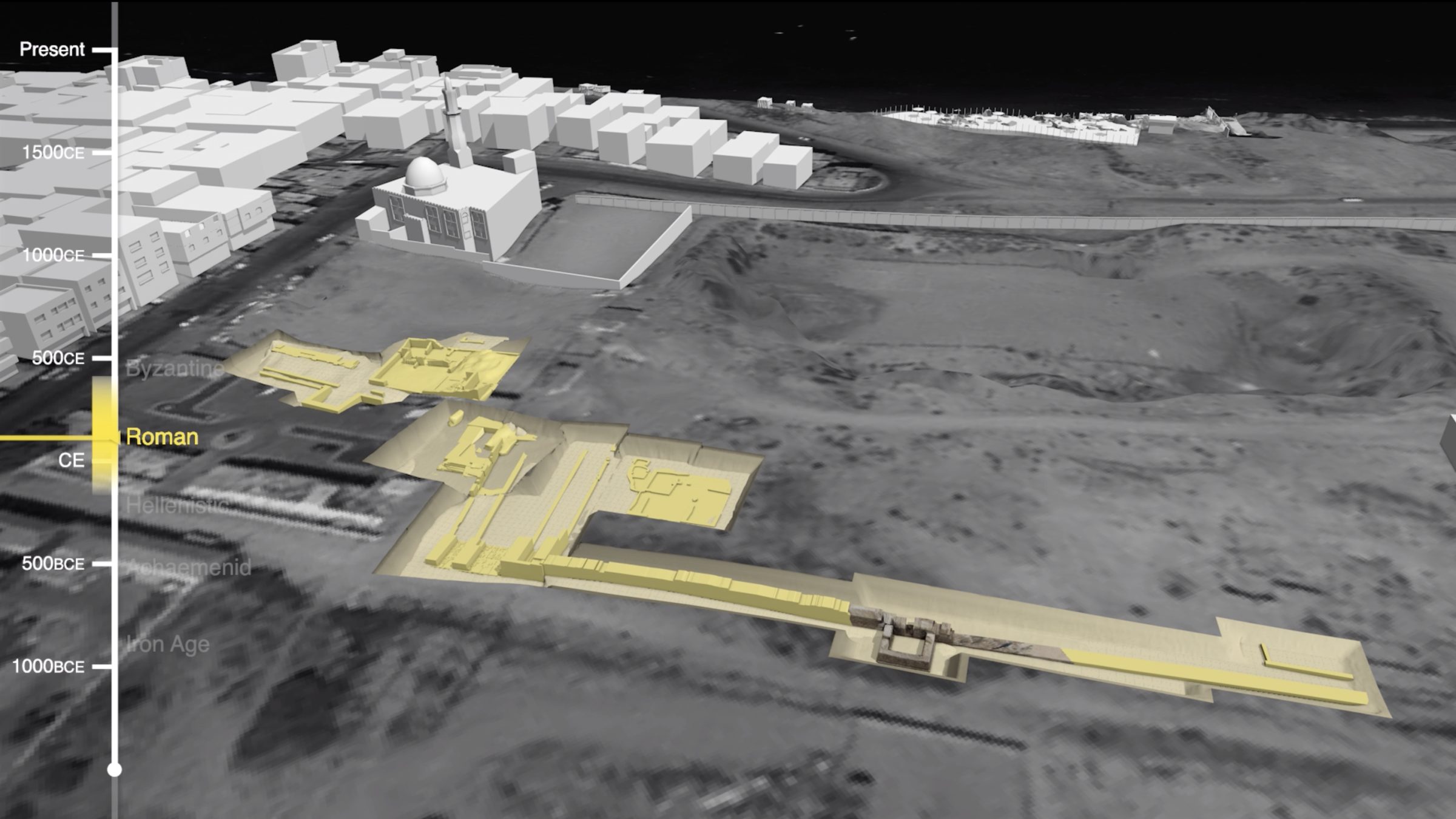  - Fig. 10: A 3D model of the excavations of the ancient Greco-Roman city of Anthedon. (Forensic Architecture, 2022)