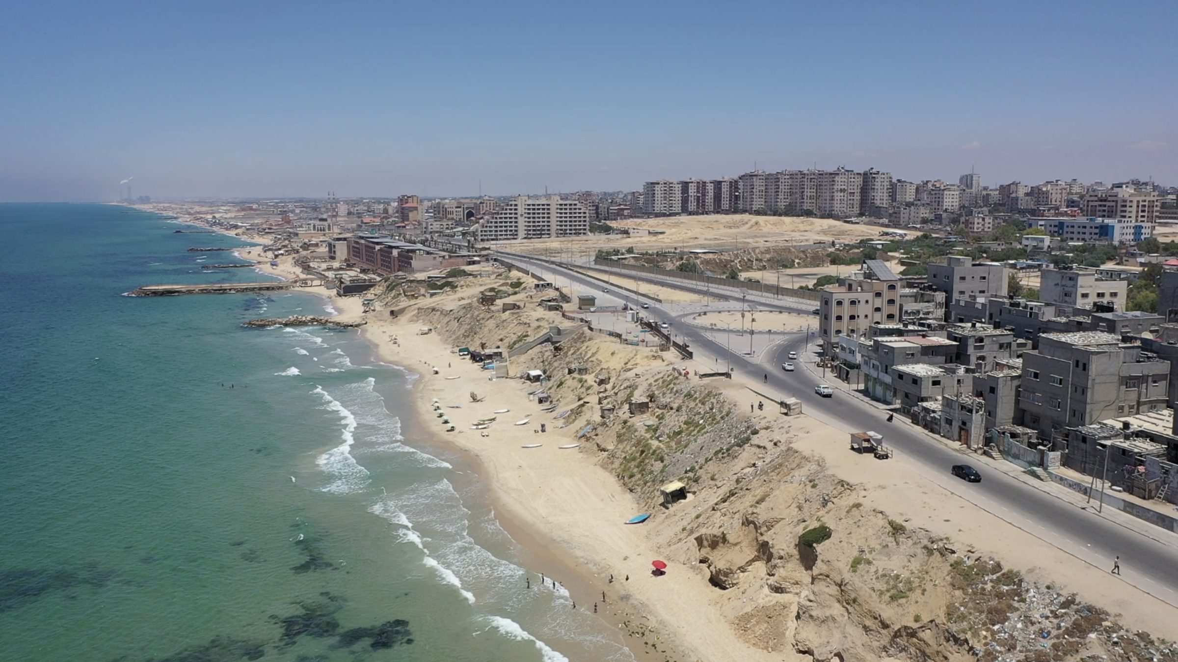  - Fig. 16: Drone footage of the Gaza coastline. Image: Ain Media Gaza, 2021