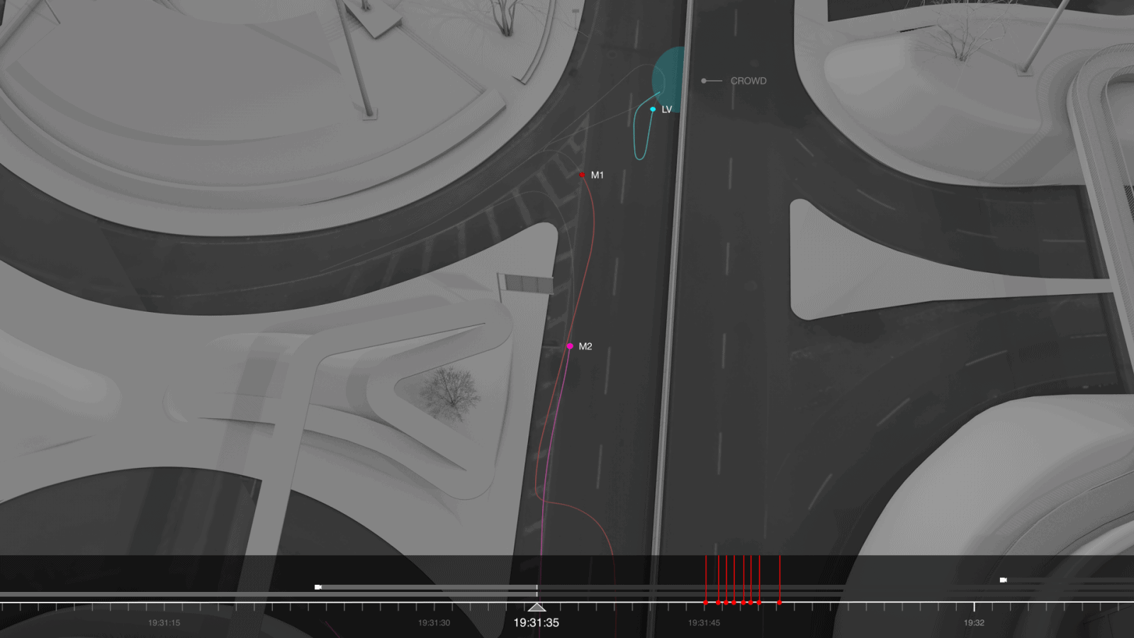 Means of Escape - The gunmen positioned their motorbikes toward the exit ramp before the attack.