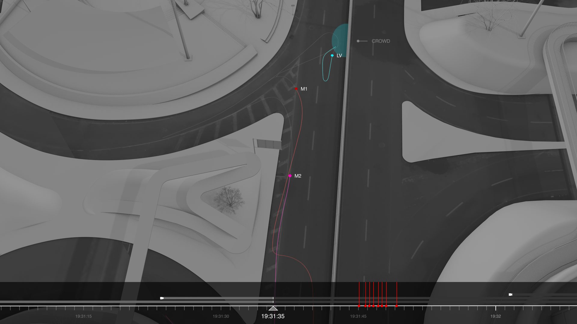 Means of Escape - The gunmen positioned their motorbikes toward the exit ramp before the attack.