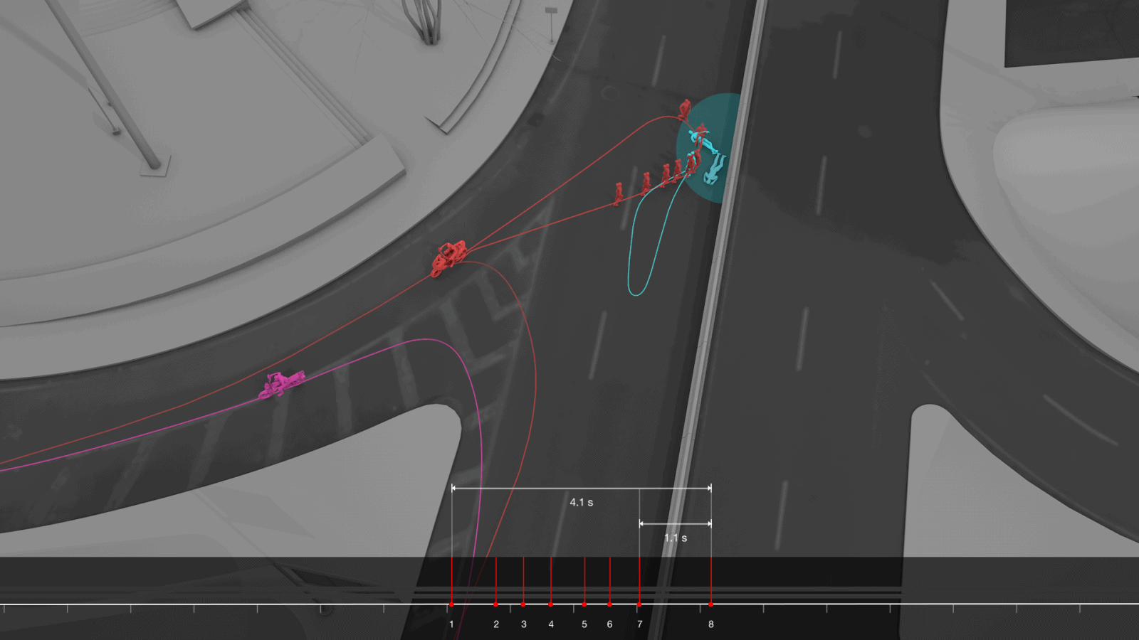 Shots 1-8 - The gunman moved decisively toward Lucas and the crowd, firing 8 shots at close range.