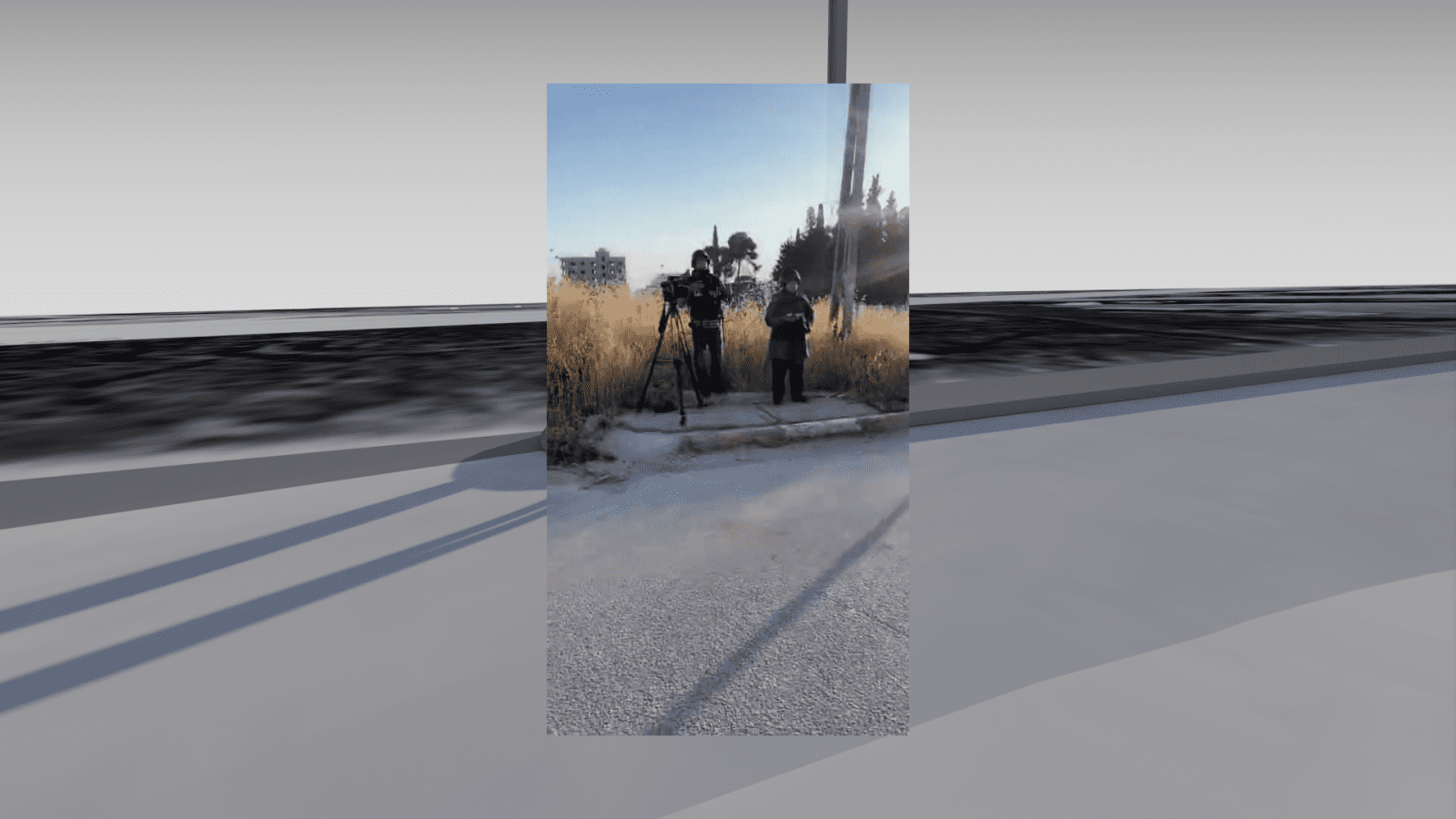 Shatha and Mujahed on site