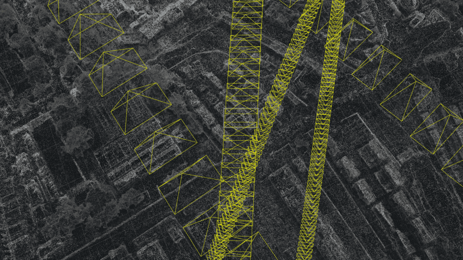 Photogrammetry point cloud - FA/Forensis’s navigable 3D models of the Moria refugee camp, created using photogrammetry (Forensic Architecture/Forensis, 2023)