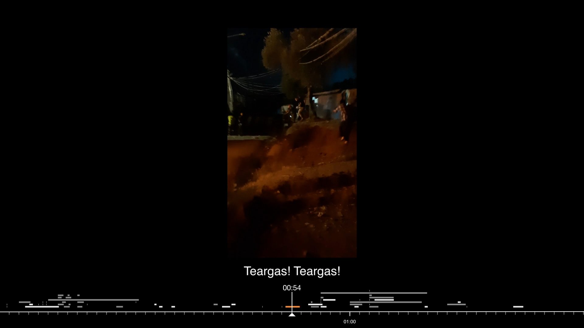 Police unleash tear gas - ReFOCUS Media Labs' footage shot near the ‘Safe Zone’ captures a tear gas attack by police.
Image Source: ReFOCUS Media Labs (Forensic Architecture/Forensis, 2023)