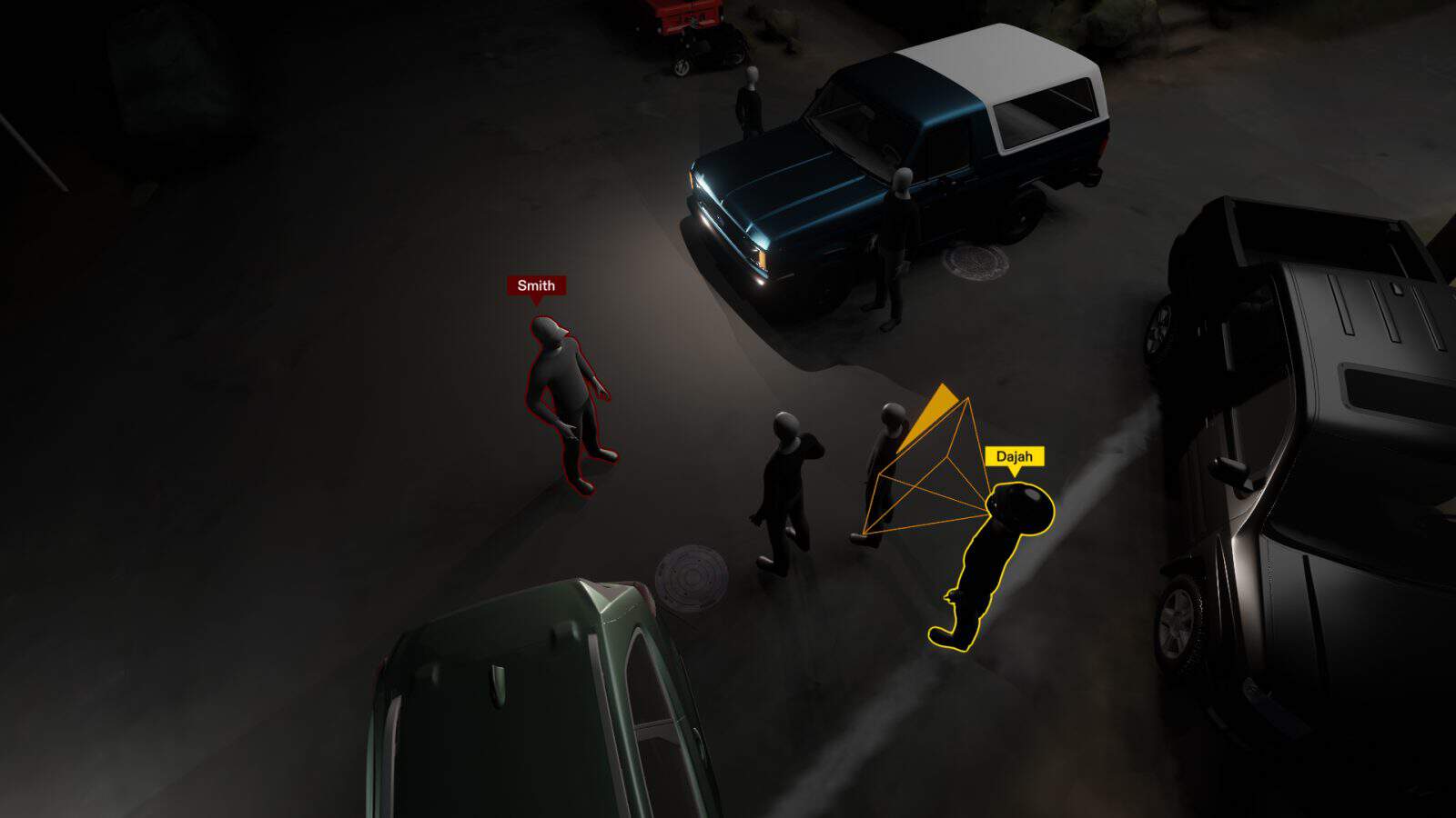  - Forensic Architecture reconstructed the scene of the 19 February 2022 attack as a digital model. Here, the moments immediately before the shooting are reconstructed, based on witness testimony and video footage recorded from the helmet camera of Dajah Beck, a survivor. (Forensic Architecture, 2024)