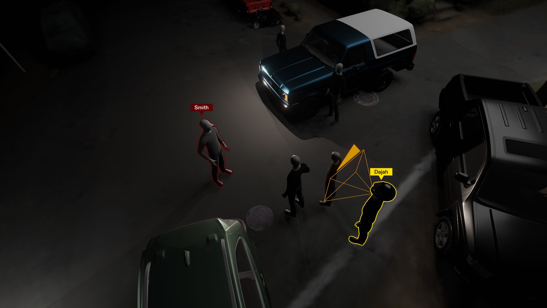 - Forensic Architecture reconstructed the scene of the 19 February 2022 attack as a digital model. Here, the moments immediately before the shooting are reconstructed, based on witness testimony and video footage recorded from the helmet camera of Dajah Beck, a survivor. (Forensic Architecture, 2024)
