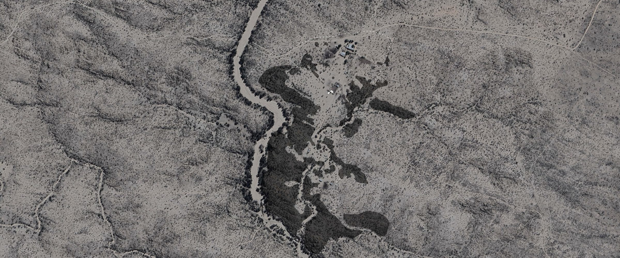 Large Rock Formations - Traced rock formations were excluded from the area of possible inhabitation. (Forensic Architecture/Forensis)