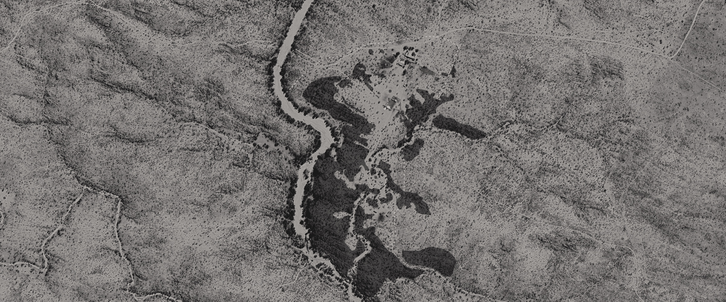 Large Rock Formations - Traced rock formations were excluded from the area of possible inhabitation. (Forensic Architecture/Forensis)