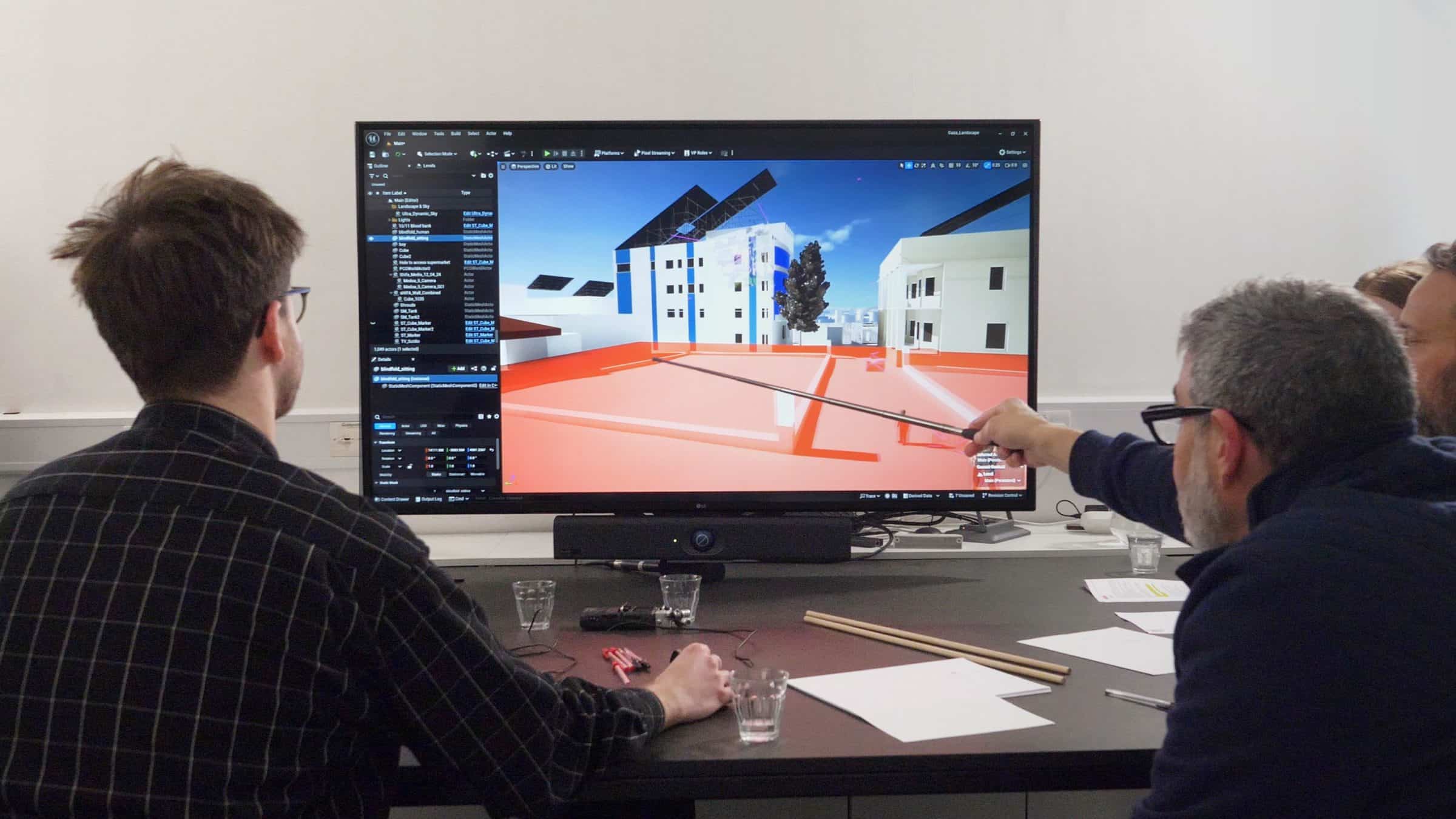 Ghassan Situated Testimony - Dr Abu-Sittah recounts his experience of the night of the blast while a researcher navigates the 3D reconstruction of the al-Ahli Hospital compound. (Forensic Architecture, 2024)