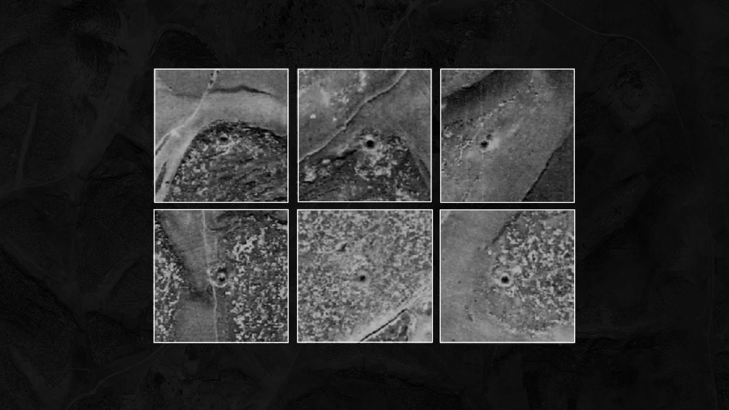 - Visual signature of lime kilns in the 1945 aerial photograph. (Forensic Architecture, 2025)