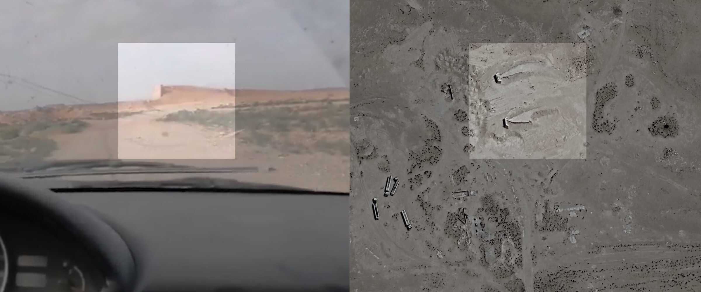 Trafficking_Site_Bani_Walid_Forensis, 2025 - Local experts shared videos of former trafficking sites in Bani Walid. This site, on the outskirts of Bani Walid, is where migrants and refugees were sold and traded, before being dispersed to facilities across the town.