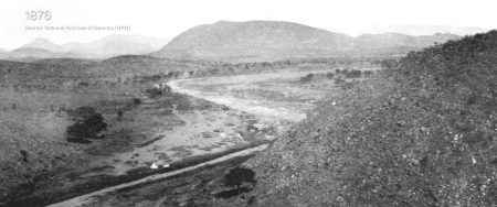 - Photograph of Hatsamas, Namibia taken during the expedition of W.C. Palgrave, 1876. Image source: National Archives of Namibia (NAN).